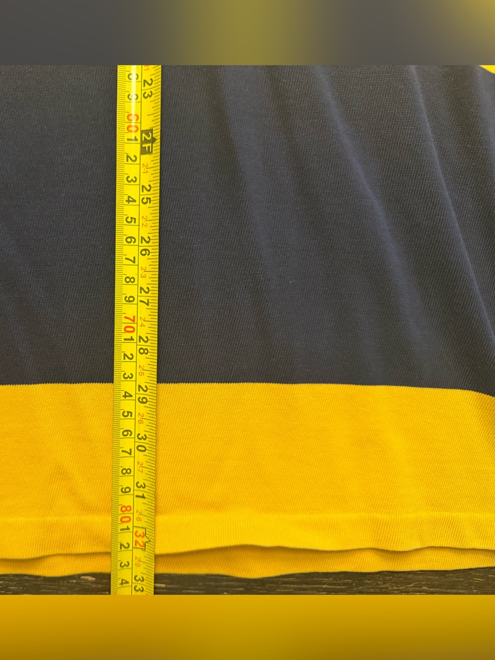 Polo by Ralph Lauren Men's XL Yellow Navy Striped Rugby Polo Shirt - Picture 7 of 8